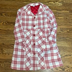 Heartstrings red plaid girls dress coat- great condition for the holidays!
